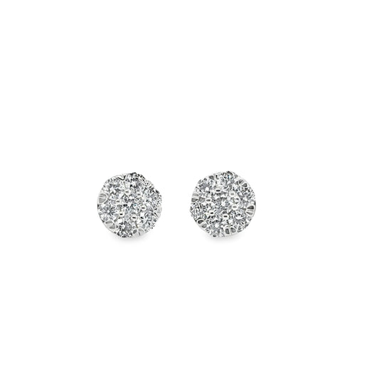 1.00ctw Diamond Cluster Earrings