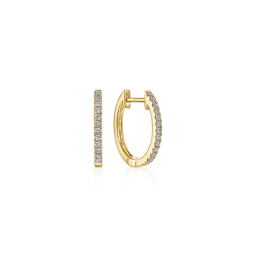 0.15ctw Diamond Pave Huggie Hoop Earrings