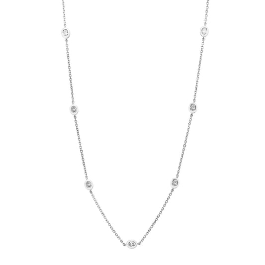 2.26 cttw Oval Diamonds by the Yard Necklace