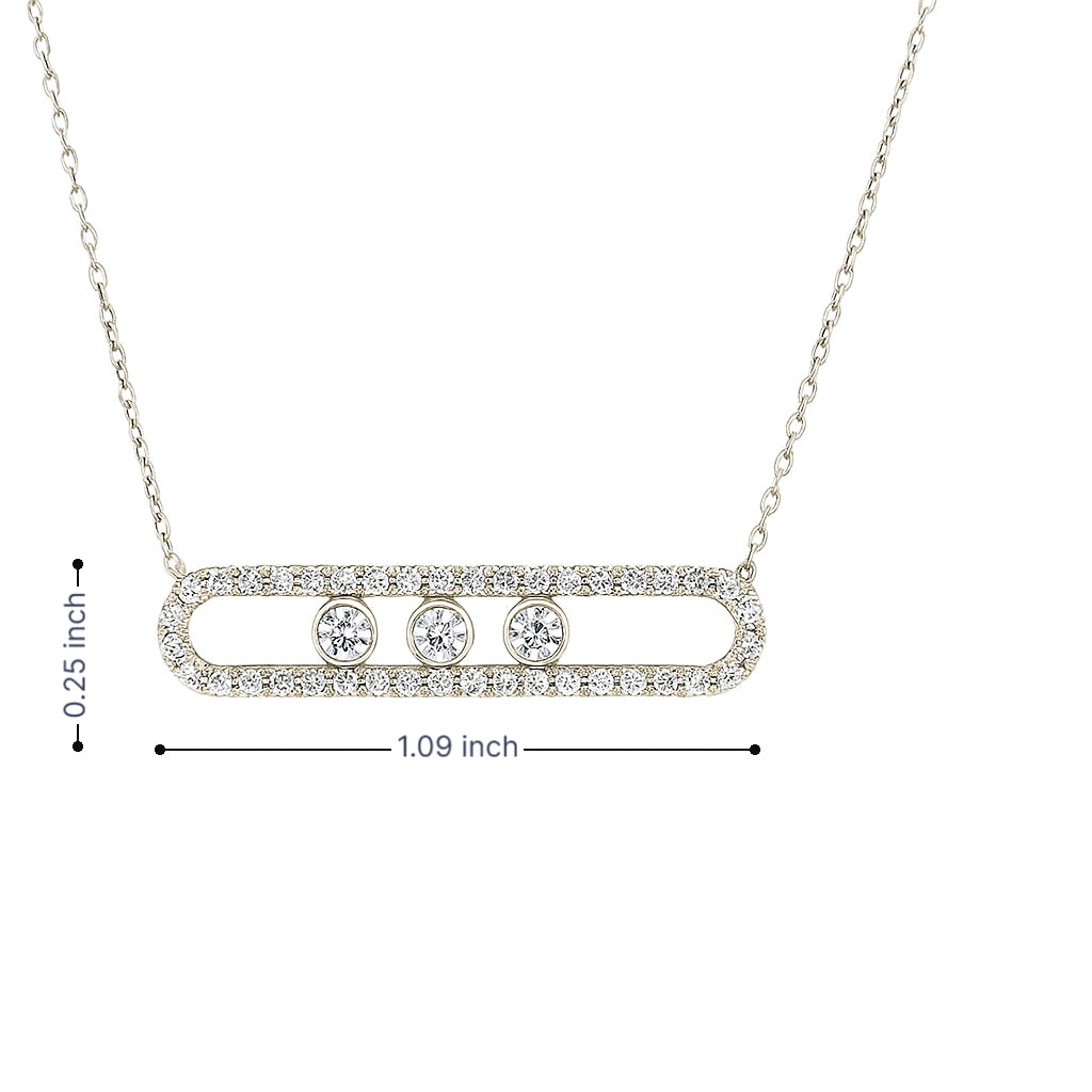 14KT White Gold 0.50ct Natural Diamond Slider Pendant