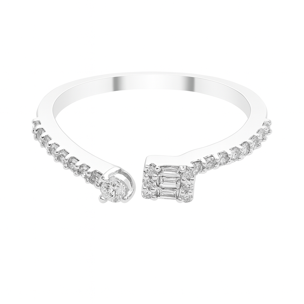 10kt White Gold 0.30ct Bypass Promise Ring