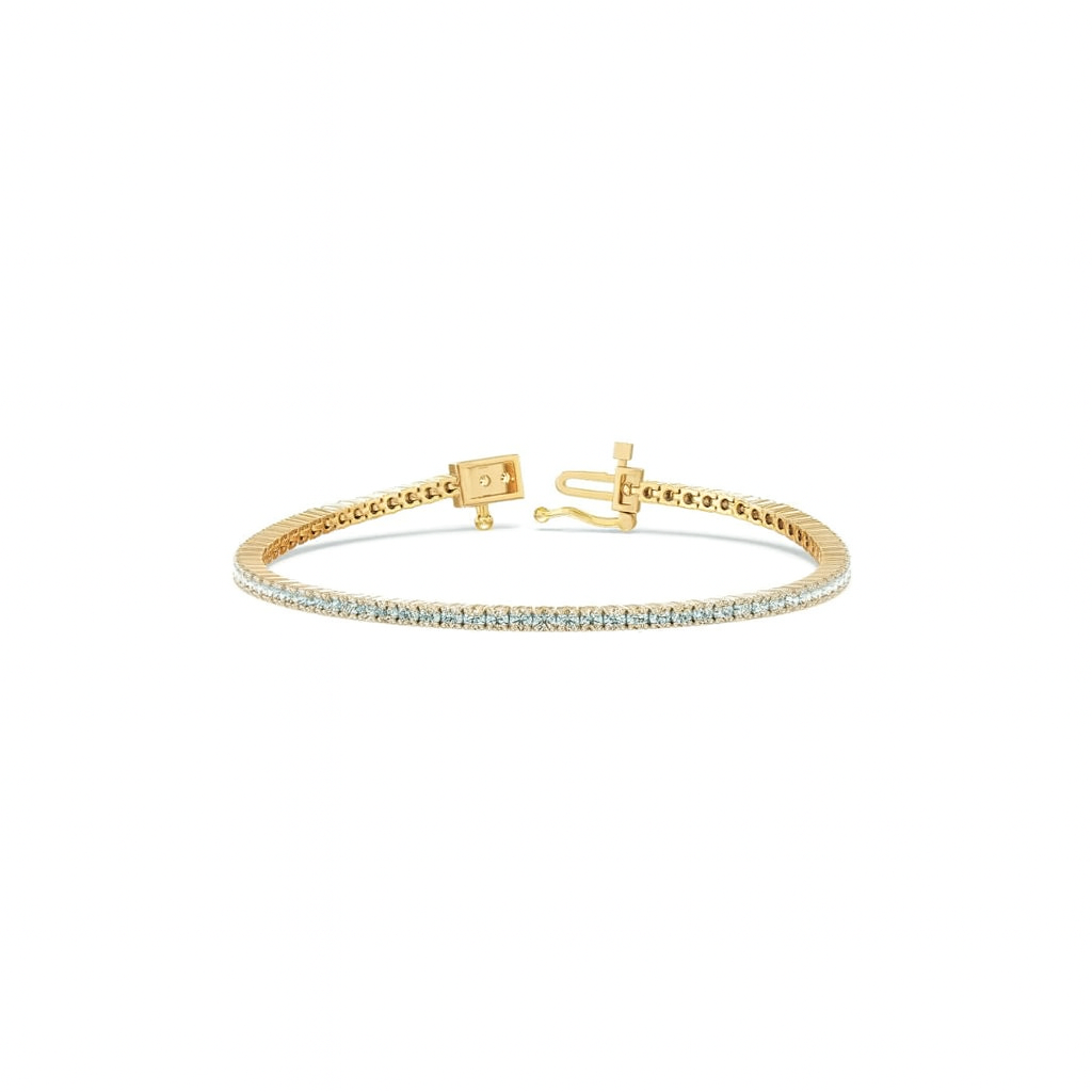 14KT Yellow Gold Diamond Tennis Bracelet – 4.00 CTW
