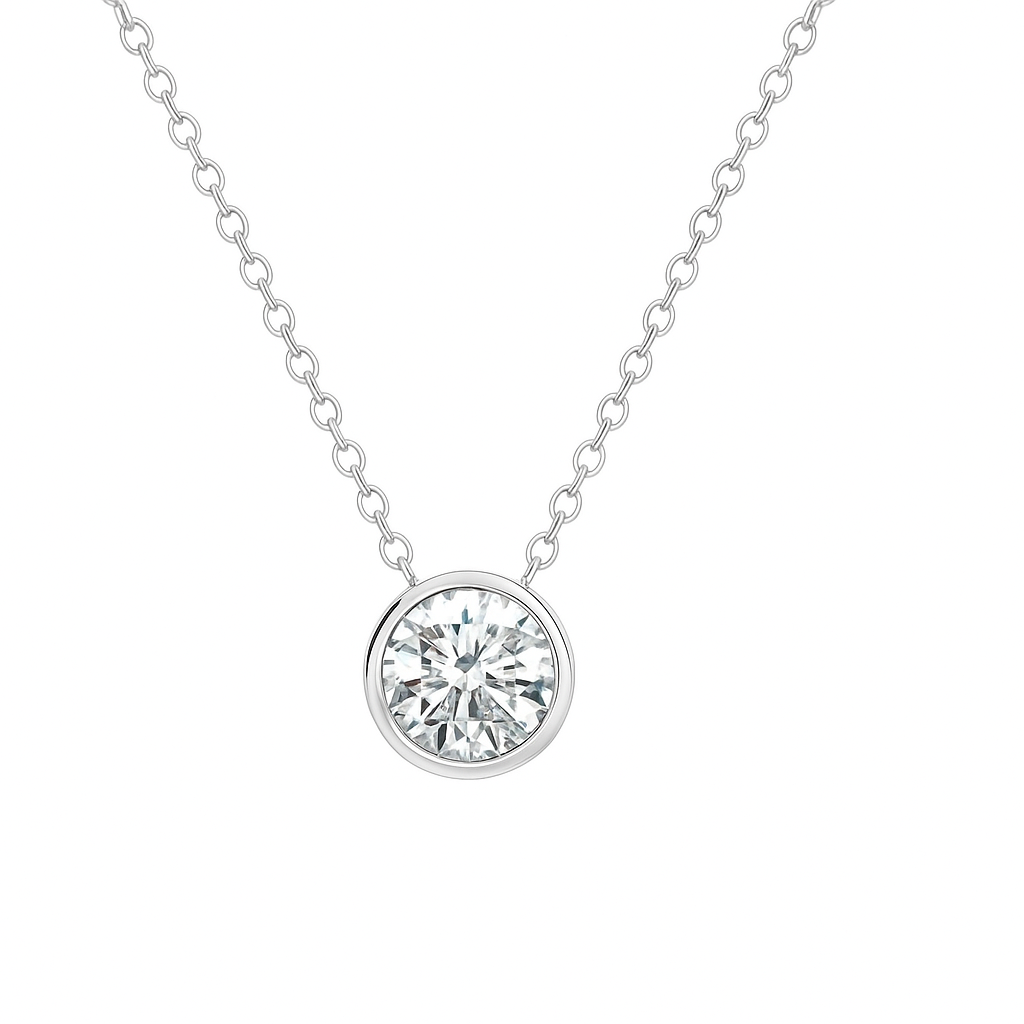 2.00ctw Round Diamond Solitaire Lab Grown Necklace