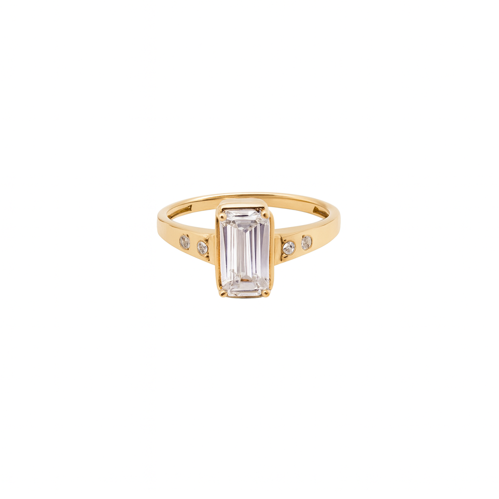 14kt Yellow Gold Emerald Cut 1.05ct Taylor Swift Inspired Engagement Ring