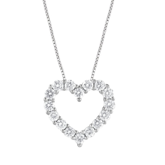 1.00 ctw Beautiful Heart Necklace Pendant