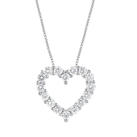 2.00 ctw Beautiful Heart Necklace Pendant