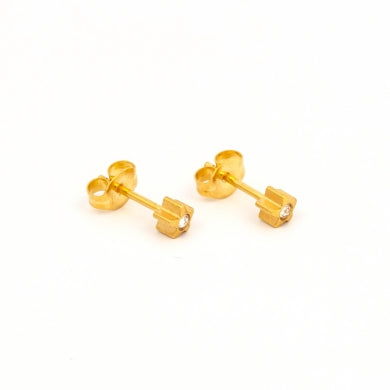 Gold Plated 4MM Starlite with April Crystal