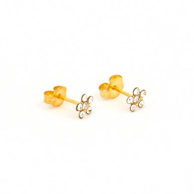 Gold Plated Daisy with April Crystal