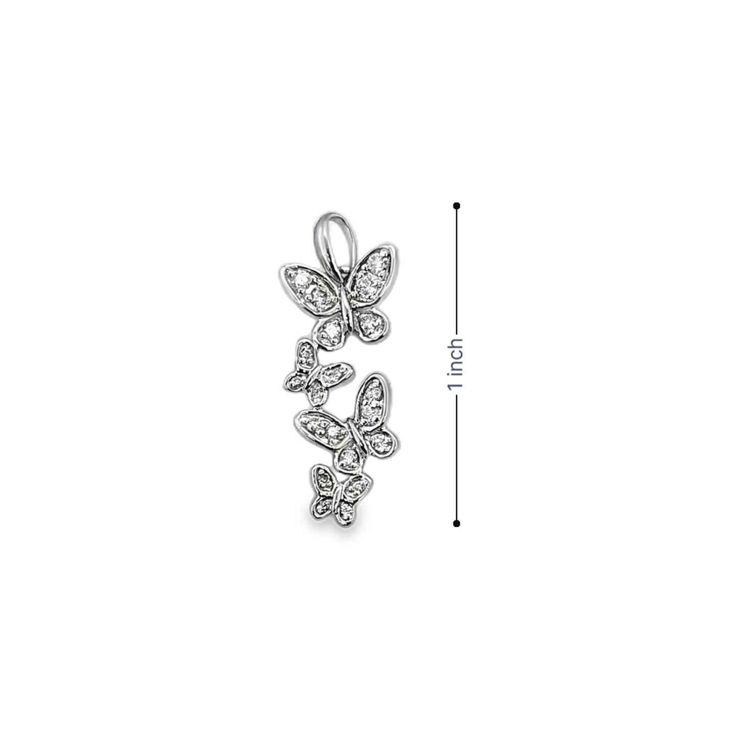 10kt 0.25ct Diamond Butterfly Pendant Only