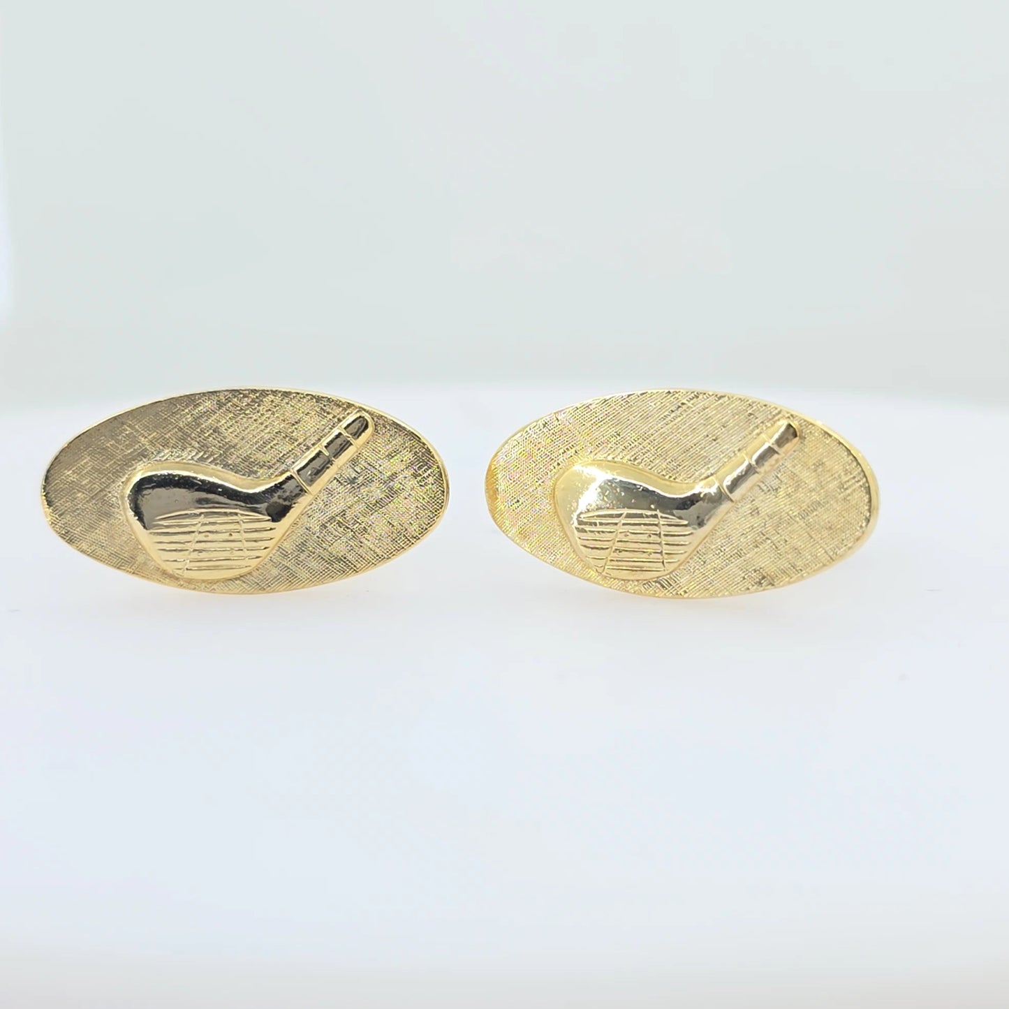 Gold Over Stainless Steel GOLF Cufflinks