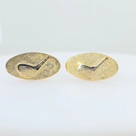 Gold Over Stainless Steel  GOLF Cufflinks