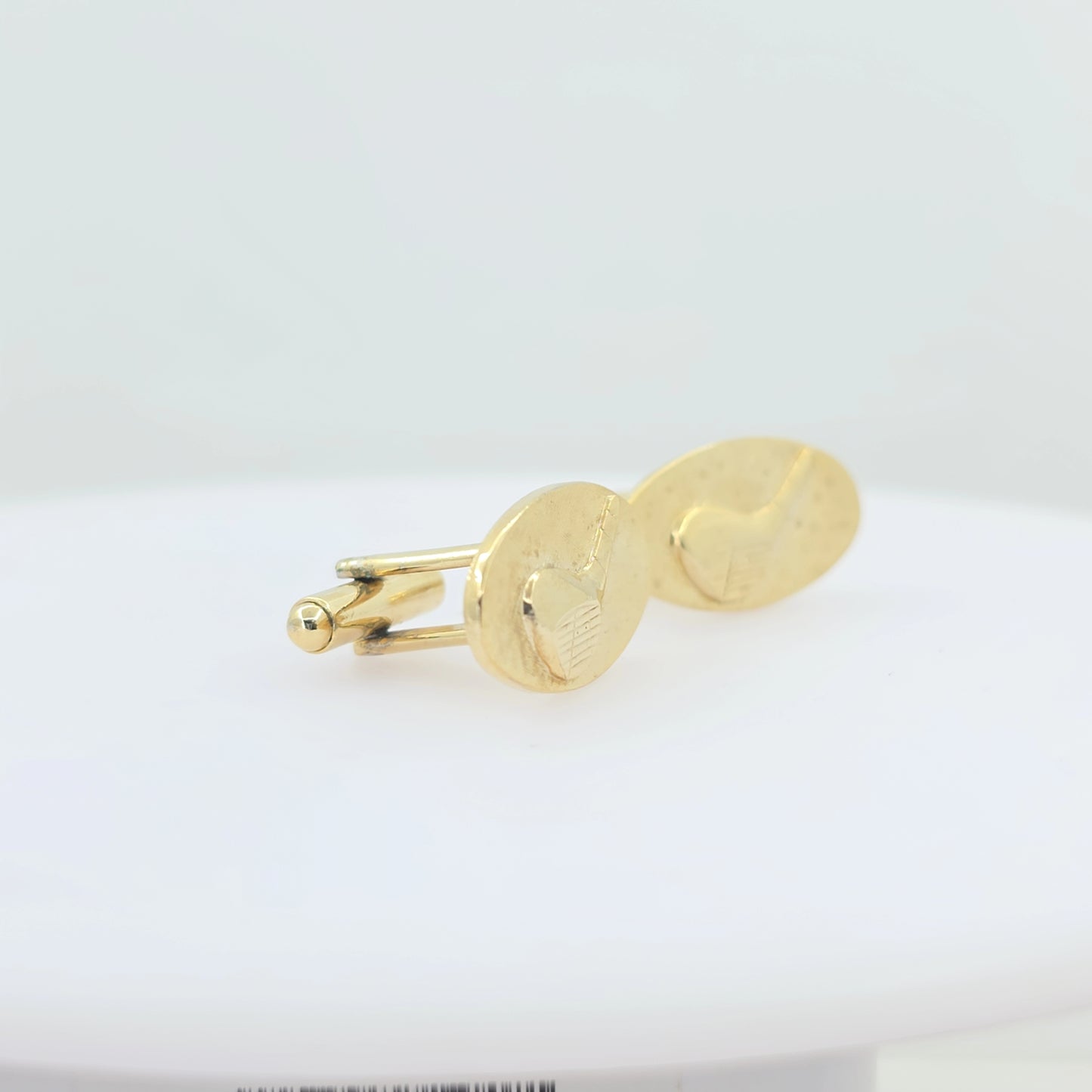 Gold Over Stainless Steel GOLF Cufflinks