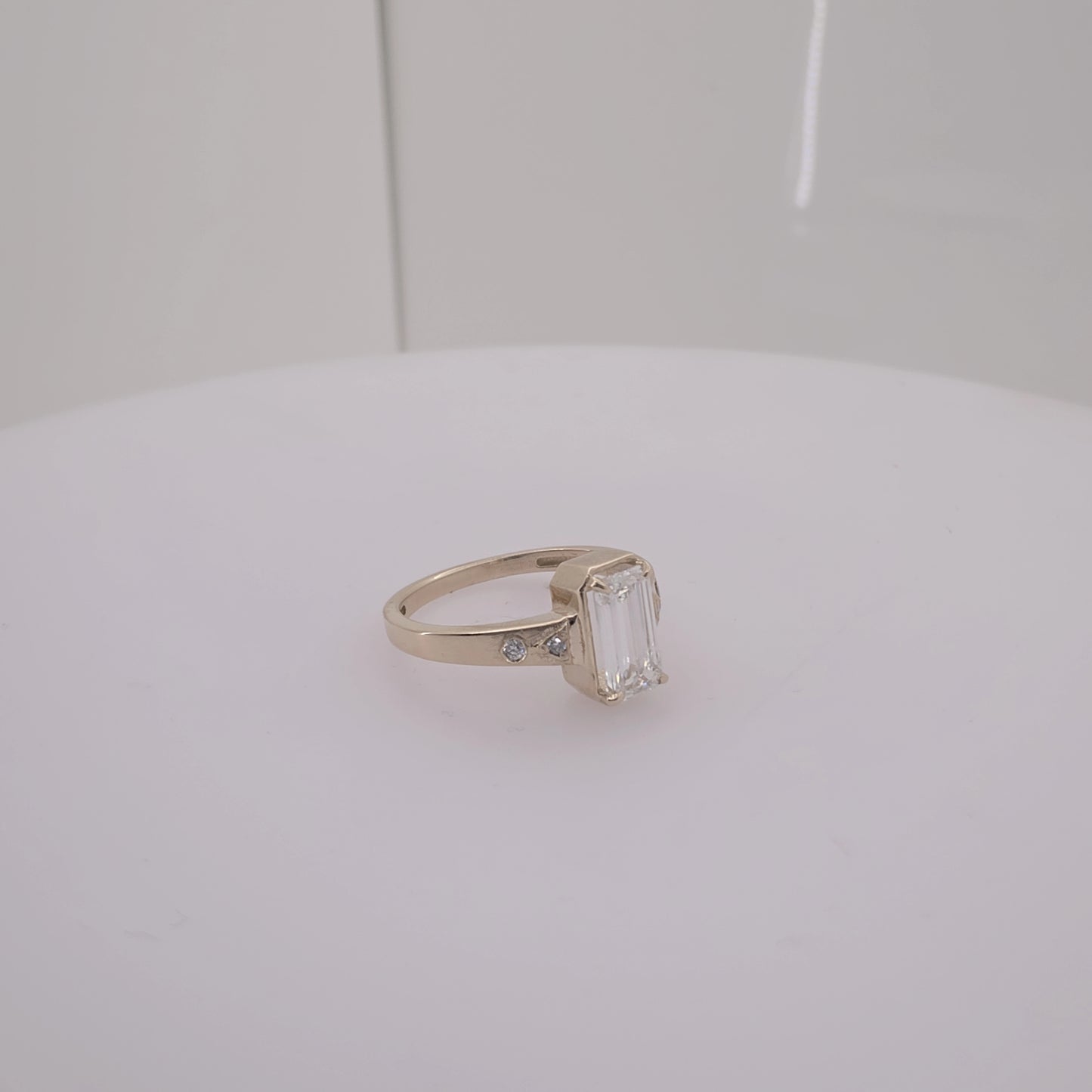 14kt Yellow Gold Emerald Cut 1.05ct Taylor Swift Inspired Engagement Ring