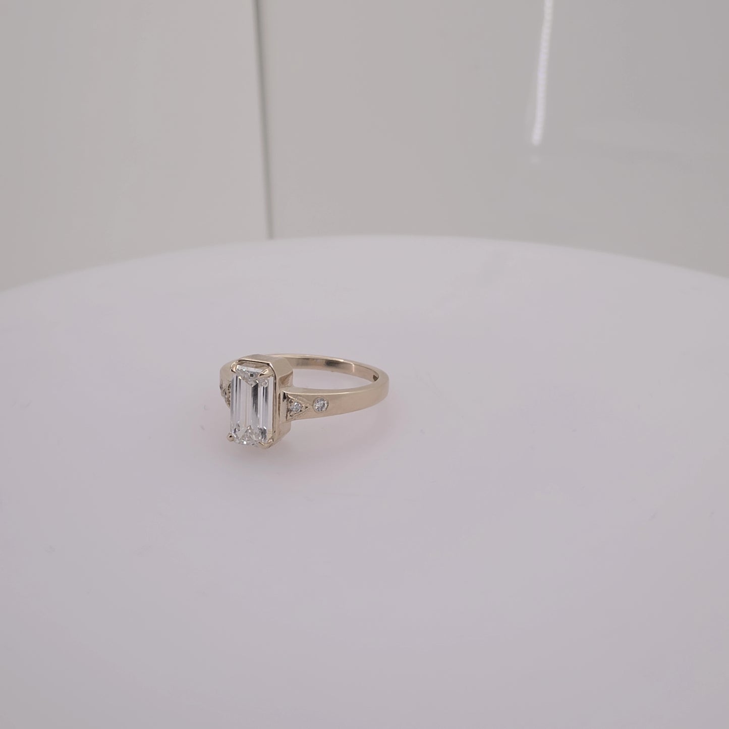 14kt Yellow Gold Emerald Cut 1.05ct Taylor Swift Inspired Engagement Ring