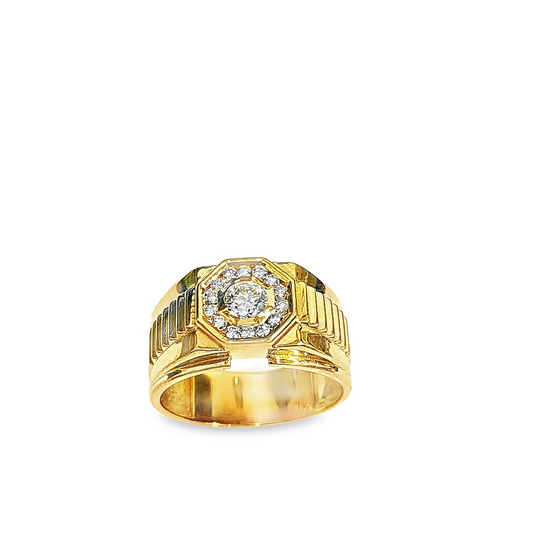 Men's Engagement Ring in 22kt Yellow Gold