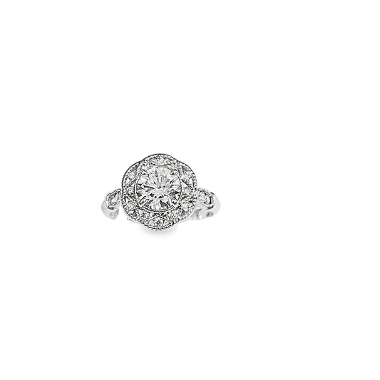 IGI CERTIFIED 1.25ct Round Diamond Engagement Ring