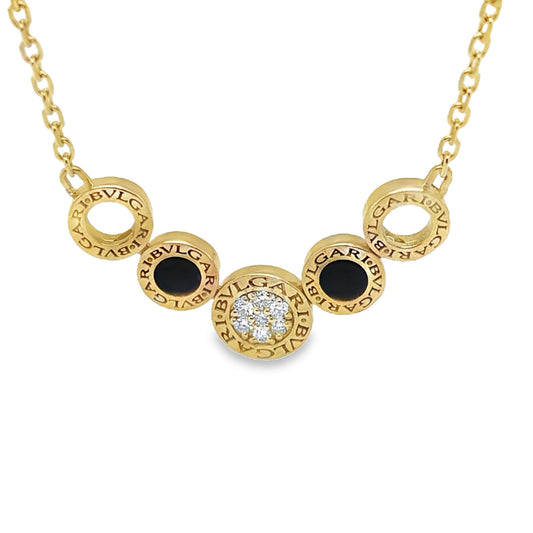 18kt Gold Mangalsutra with Black Onyx with 3 Stations
