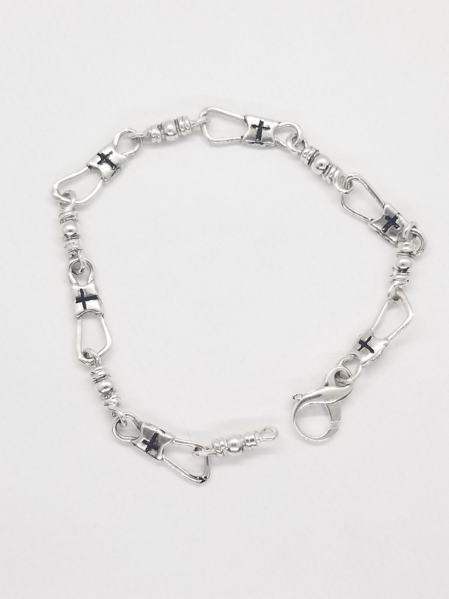 ACTS Fishers of Men Bracelet in White Gold over Sterling Silver - 9.50 inches - Pristine J LLC