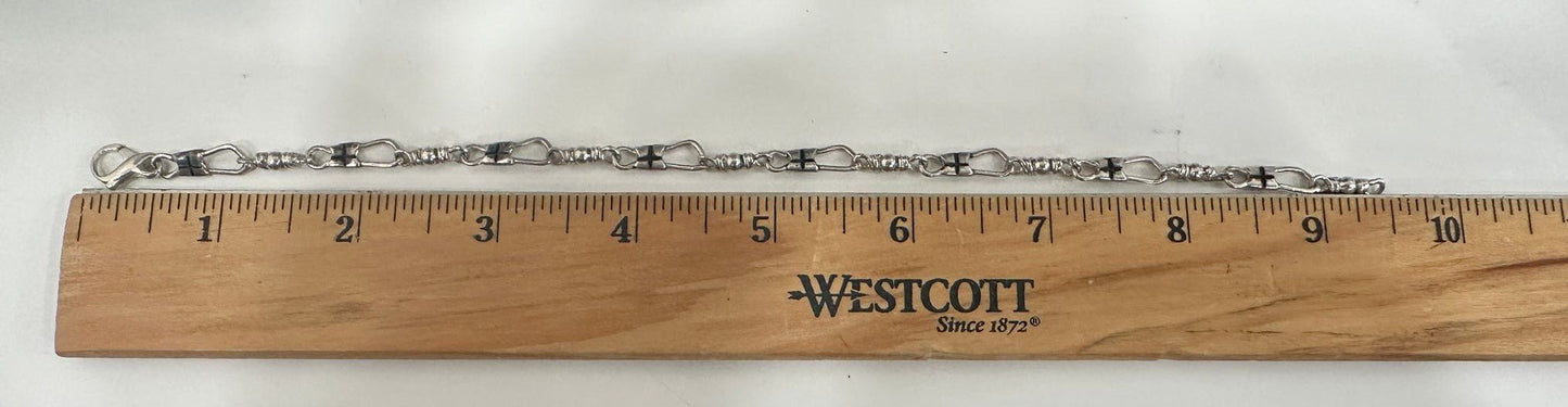 ACTS Fishers of Men Bracelet in White Gold over Sterling Silver - 9.50 inches - Pristine J LLC