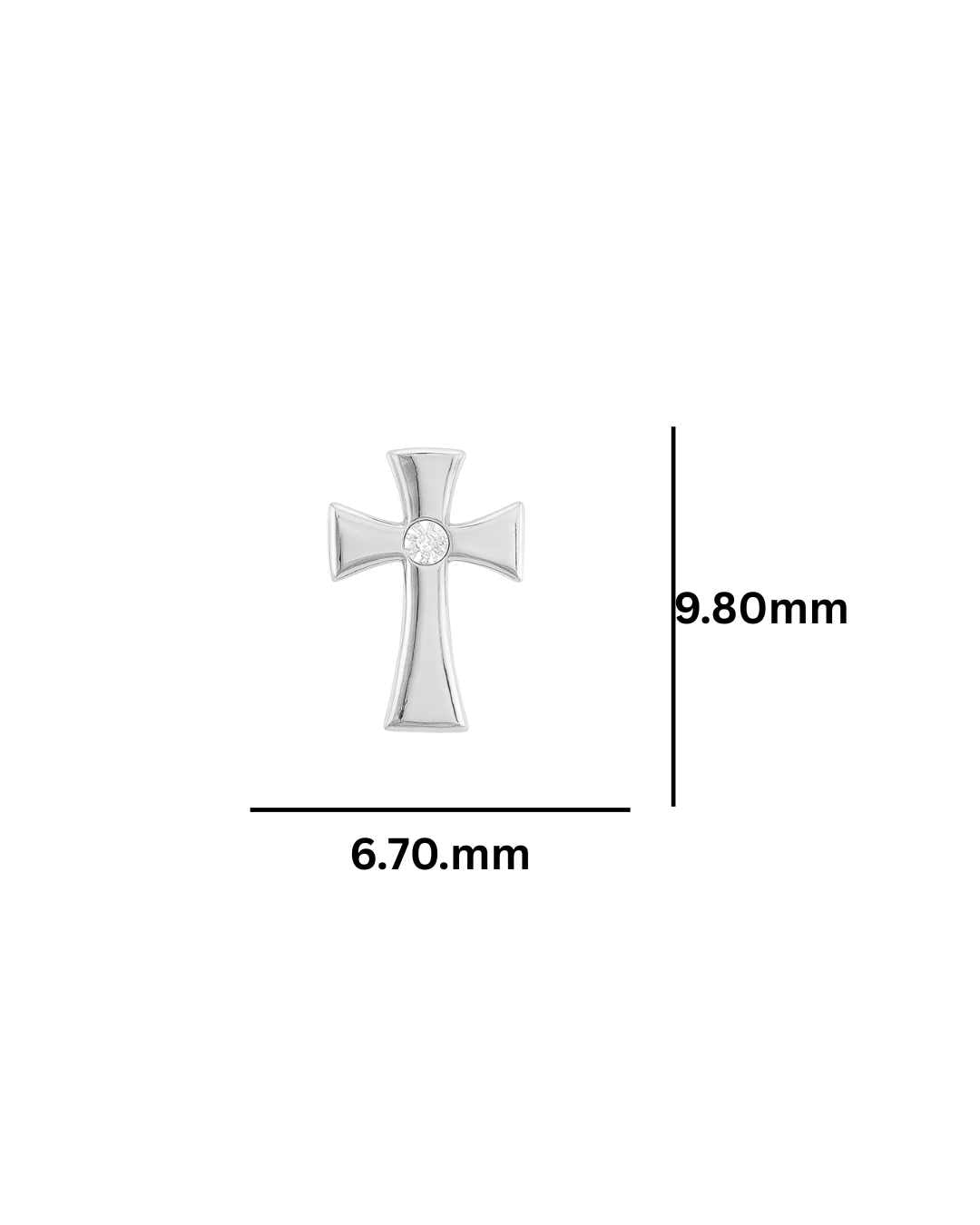 14kt Single Piece Diamond Stud Earrings in White/Yellow Gold