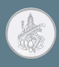 Enriching Prosperity: 10.0g Saraswati Ji Silver Coin