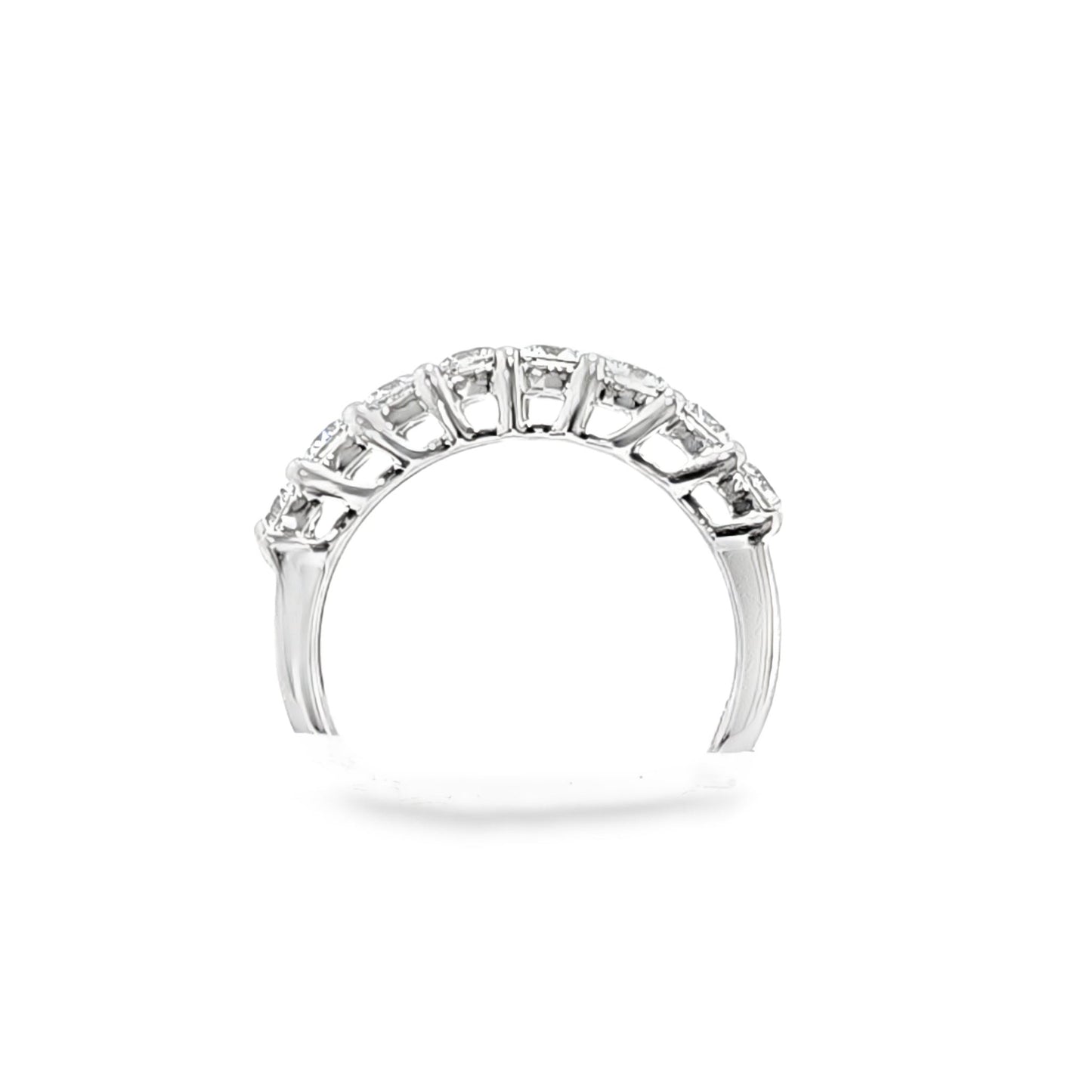 0.90ct Natural Diamond Wedding Band in 14kt White Gold sz 7 - Pristine J LLC