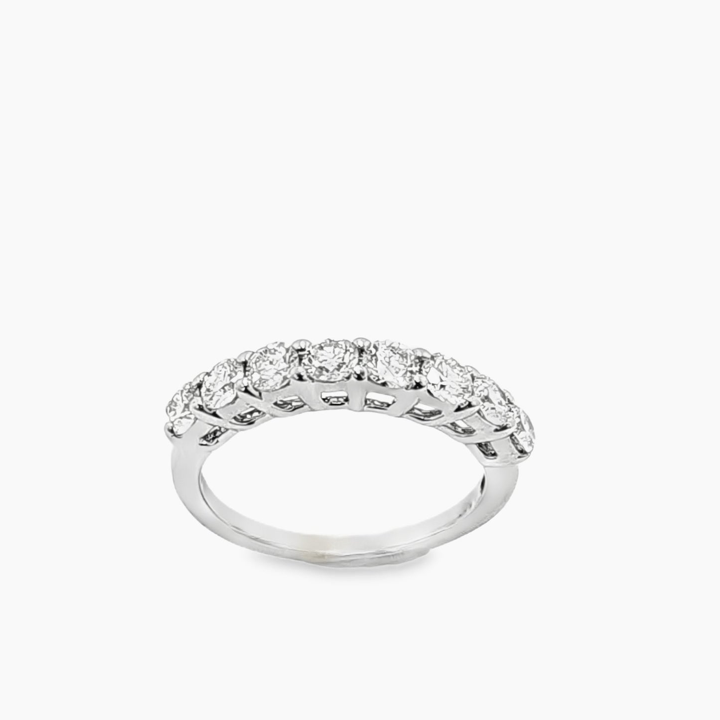 0.90ct Natural Diamond Wedding Band in 14kt White Gold sz 7 - Pristine J LLC