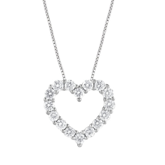 1.00 ctw Beautiful Heart Necklace Pendant - Pristine J LLC