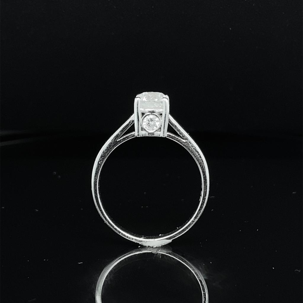 1.10ctw Diamond Solitaire Ring in 14kt White/Yellow Gold - Pristine J LLC