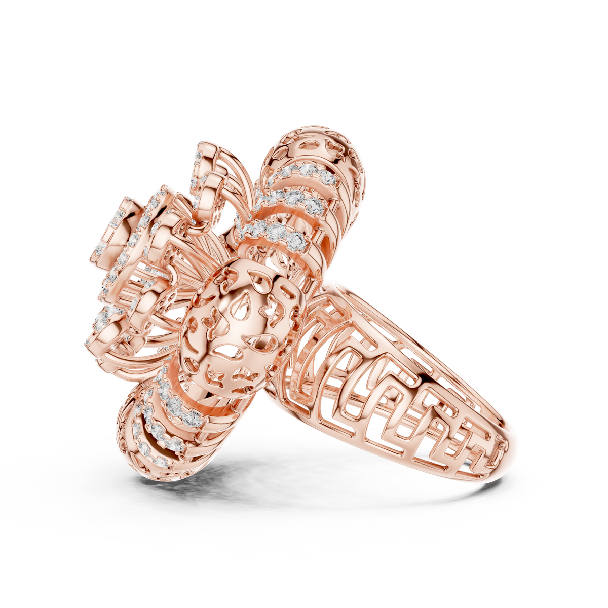 14K Gold 2.00 CTW Lab-Grown Diamond Cluster Dome Ring