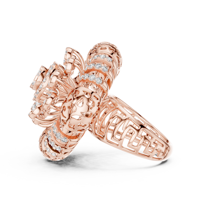14K Gold 2.00 CTW Lab-Grown Diamond Cluster Dome Ring