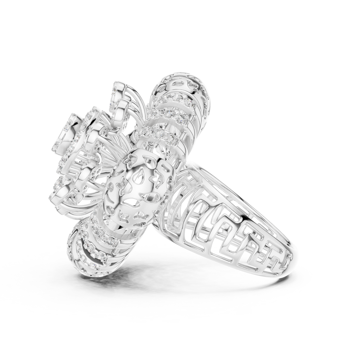 14K Gold 2.00 CTW Lab-Grown Diamond Cluster Dome Ring