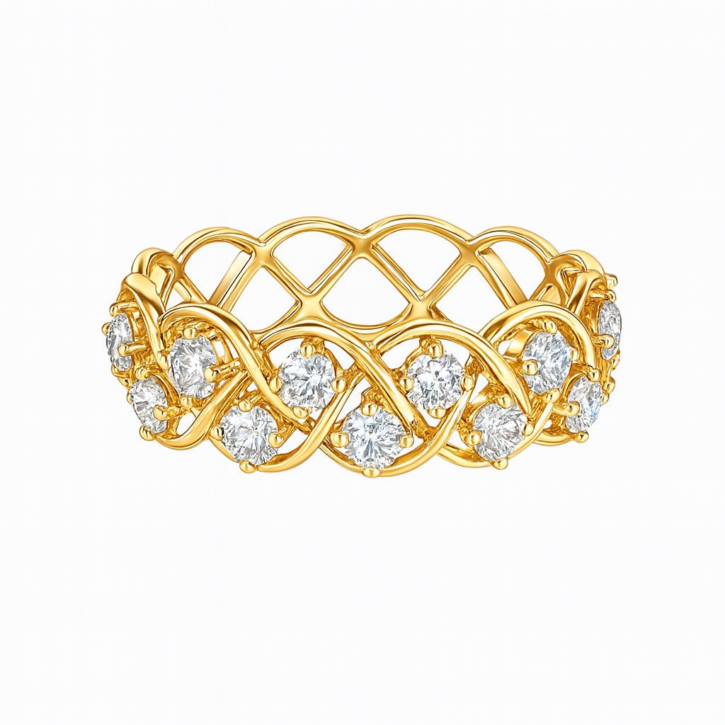 18KT Yellow Gold 1.00ct Diamond Band Ring – Size 7.25