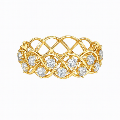 18KT Yellow Gold 1.00ct Diamond Band Ring – Size 7.25