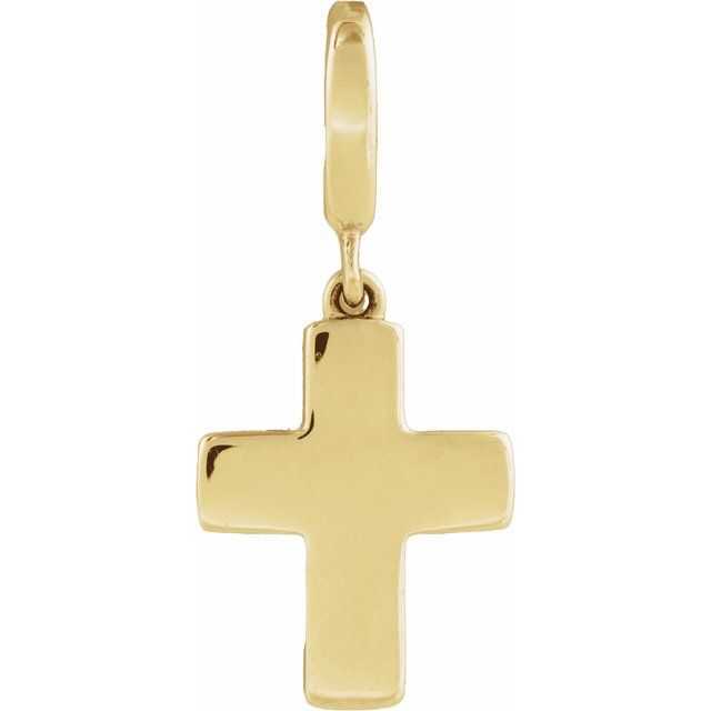 14K Yellow Gold Cross Charm / Pendant