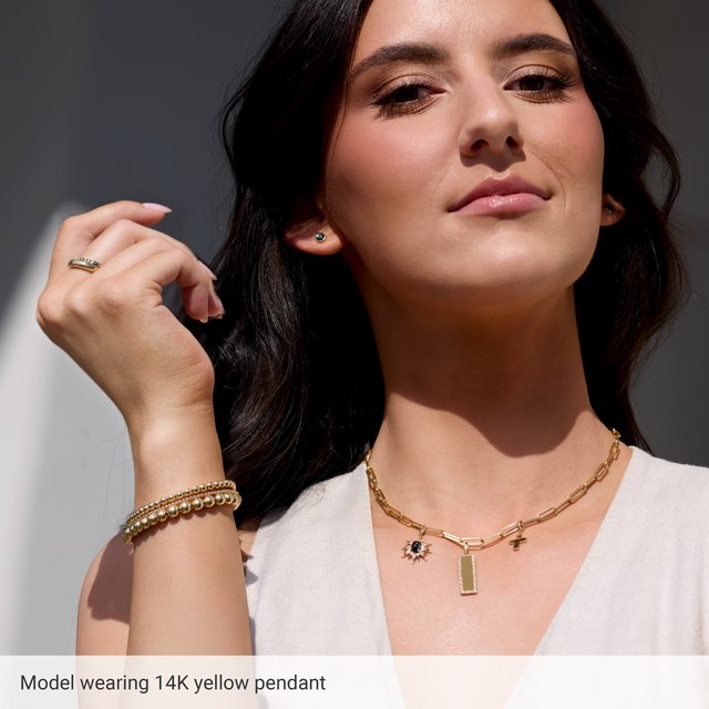 14K Yellow Gold Cross Charm / Pendant