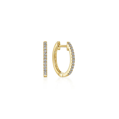 0.15ctw Diamond Pave Huggie Hoop Earrings