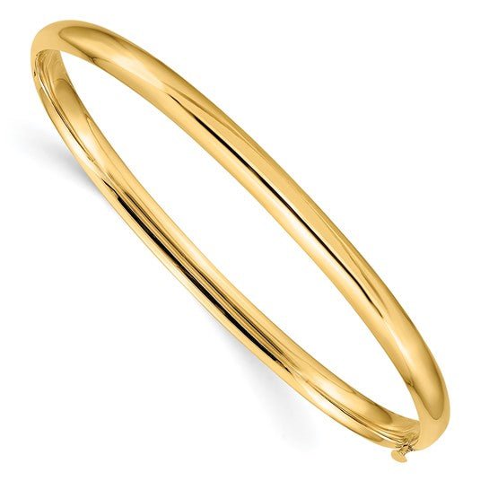 14k 3/16 High Polished Hinged Bangle Bracelet - Pristine J LLC