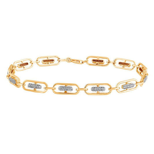 14K Solid Gold 0.38ctw Diamond Bracelet - Pristine J LLC