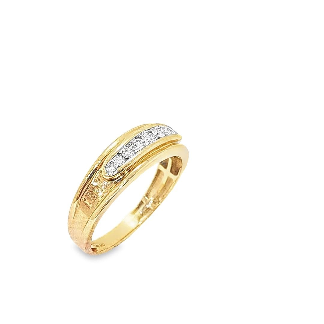 14kt Yellow Gold Men's 0.25ctw Natural Diamond Band Ring - Sz 10 - Pristine J LLC