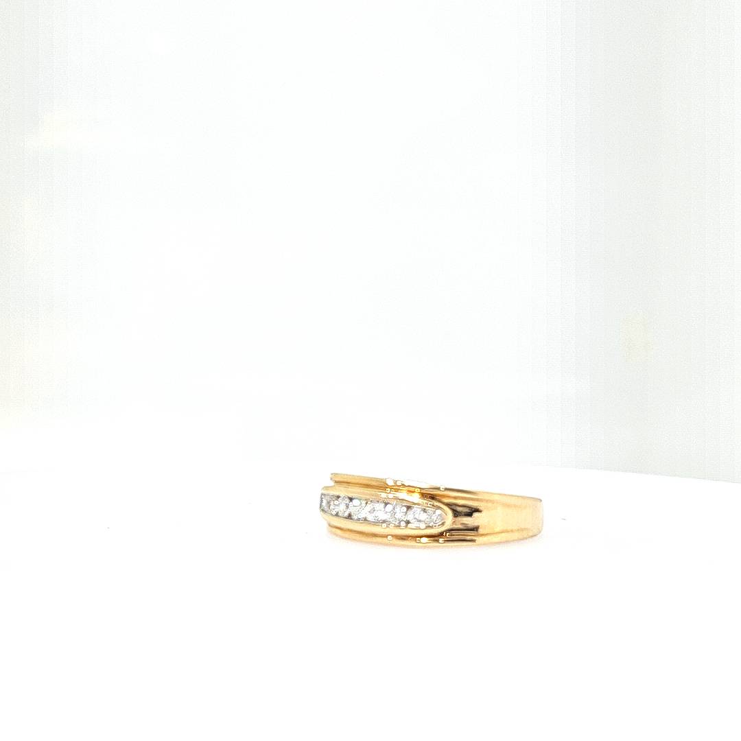 14kt Yellow Gold Men's 0.25ctw Natural Diamond Band Ring - Sz 10 - Pristine J LLC