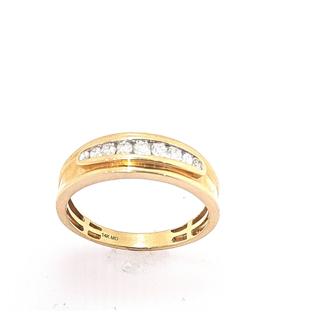 14kt Yellow Gold Men's 0.25ctw Natural Diamond Band Ring - Sz 10 - Pristine J LLC