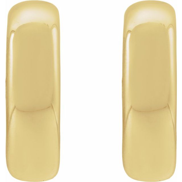 14K Yellow Gold Electroform Puffed Hoop Earrings – Pre-Order Only