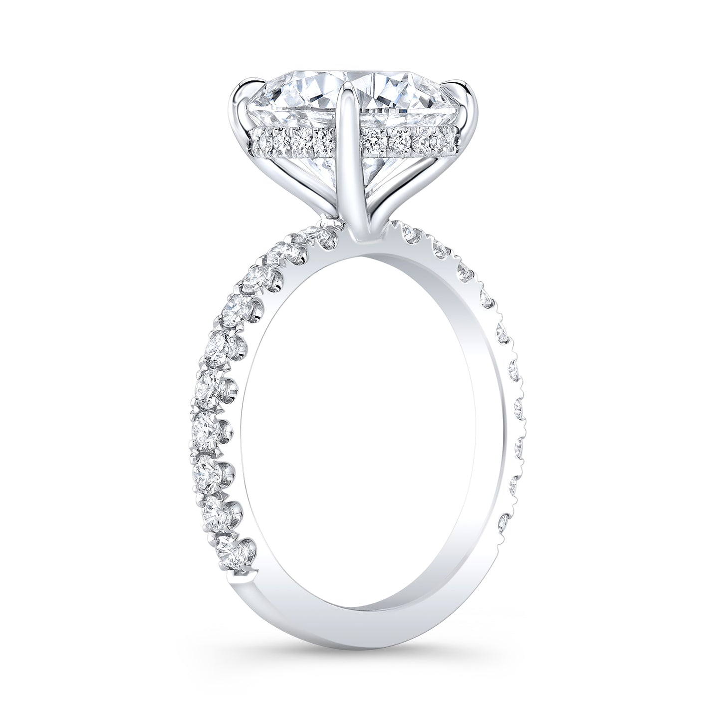 14KT White Gold 4.71 CTW Hidden Halo Certified Lab-Grown Diamond Ring