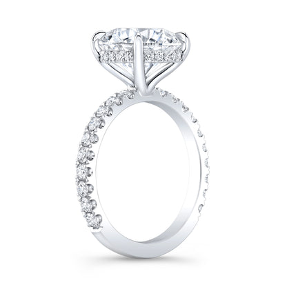 Celestial Bride by Bliss Bridal Collection™ – 14KT Gold Hidden Halo Lab-Grown Diamond Engagement Ring | 4.72 CTW | IGI Certified