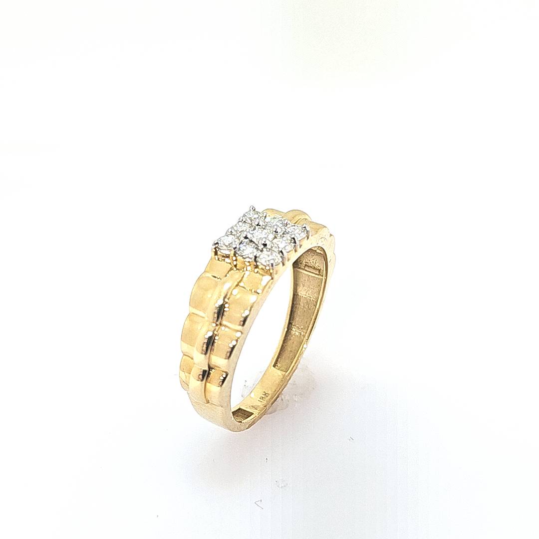 18kt Yellow Gold Men's 0.54ctw Natural Diamond Ring - Sz 10.25 - Pristine J LLC