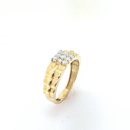18kt Yellow Gold Men's 0.54ctw Natural Diamond Ring - Sz 10.25 - Pristine J LLC