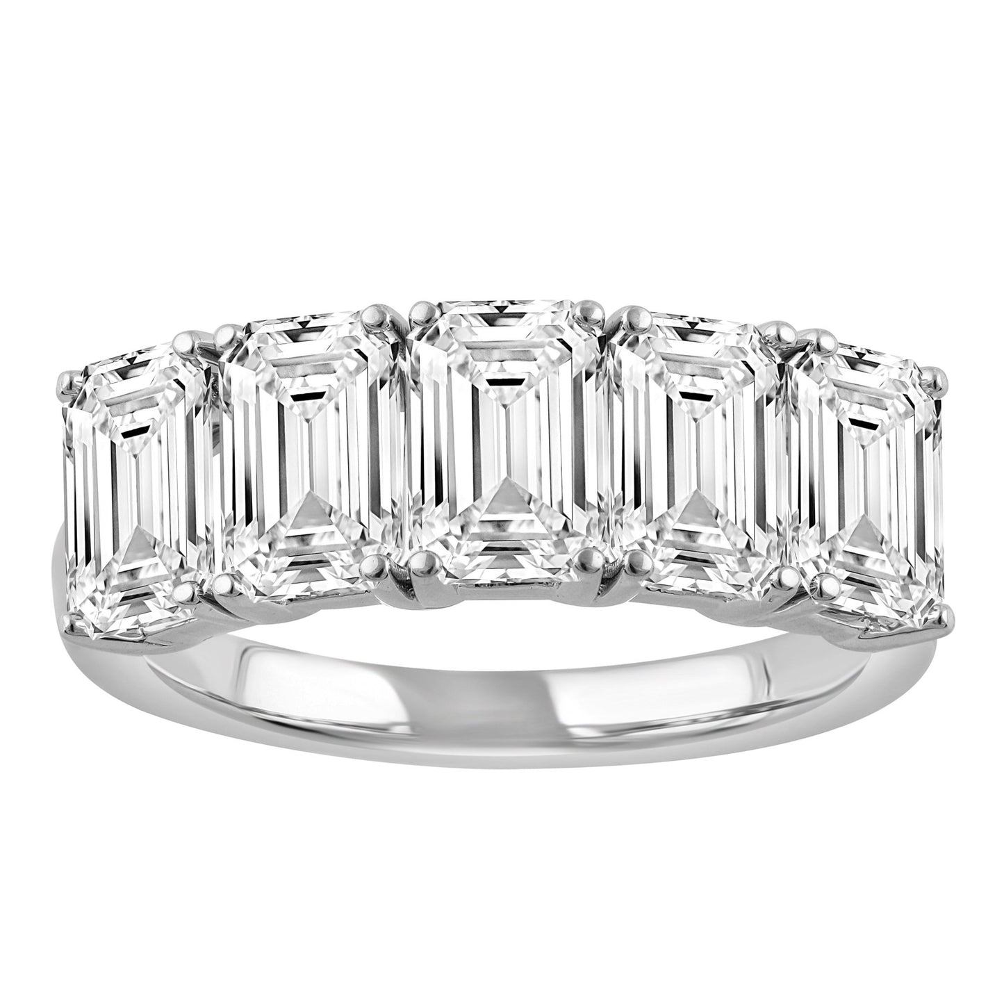 2 ctw Emerald Cut Lab Grown Diamond Five - Stone Anniversary Band - Pristine J LLC