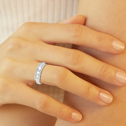 2.50 ctw Emerald Cut Lab Grown Diamond Five - Stone Anniversary Band - Pristine J LLC