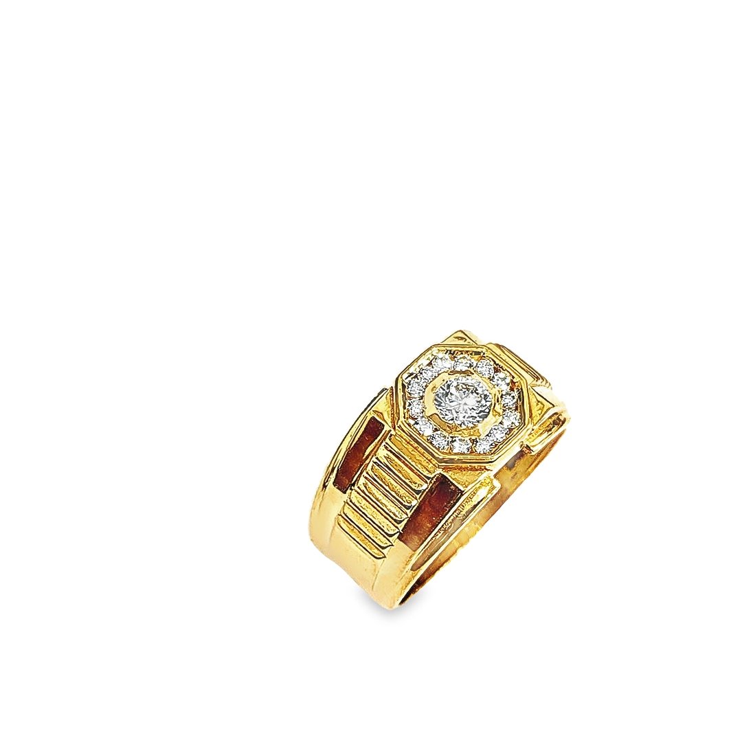 22kt Yellow Gold Men's Engagement Ring - Pristine J LLC